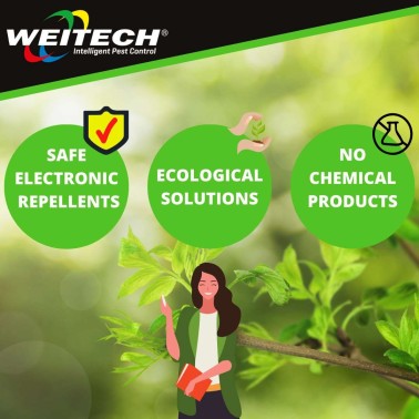 Garden Protector 4 con Flash | Repellente a Ultrasuoni per Animali