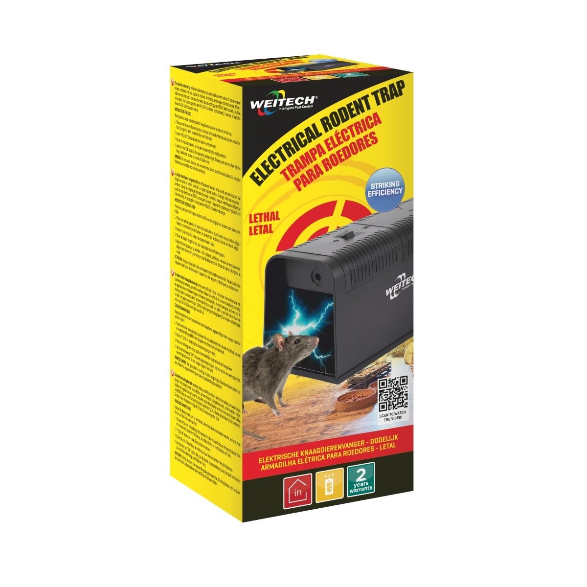 Trappola Elettrica per Topi e Ratti – Weitech WK0650