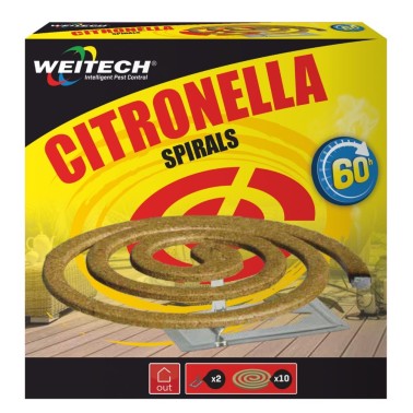 Spirali antizanzare alla citronella Weitech WK8021 | 60 ore