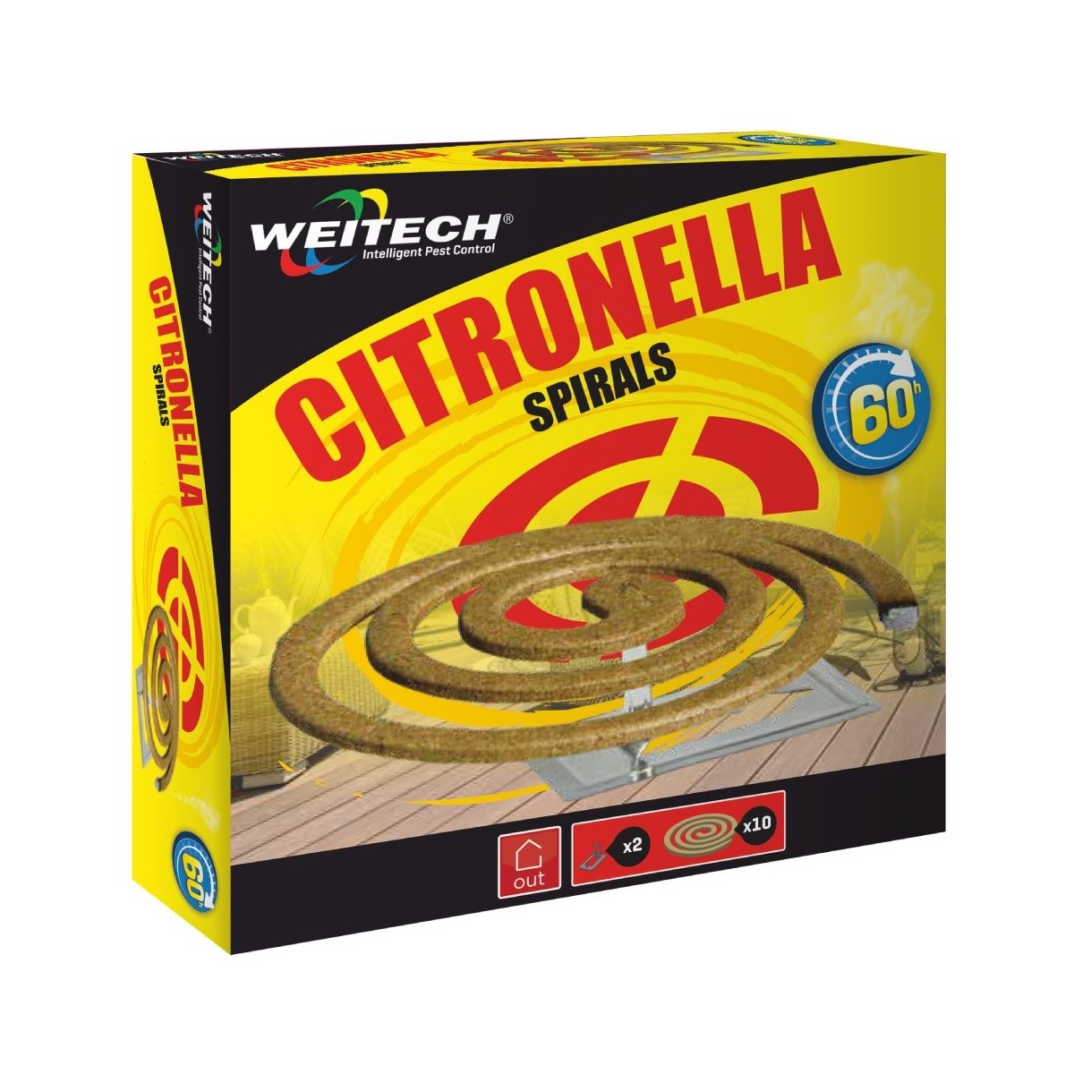 Spirali antizanzare alla citronella Weitech WK8021 | 60 ore