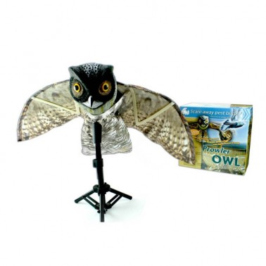 Gufo Spaventapasseri - Prowler Owl Installato su un Palo con Imballaggio