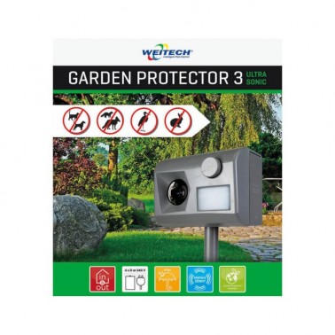 Confezione del Dissuasore per Animali ad Ultrasuoni Garden Protector 3"